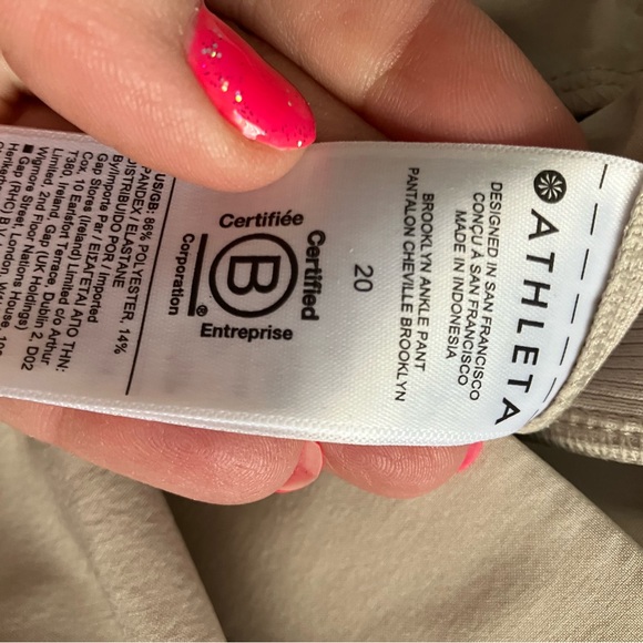 Athleta brooklyn ankle pant size 20 tan beige - Picture 9 of 9